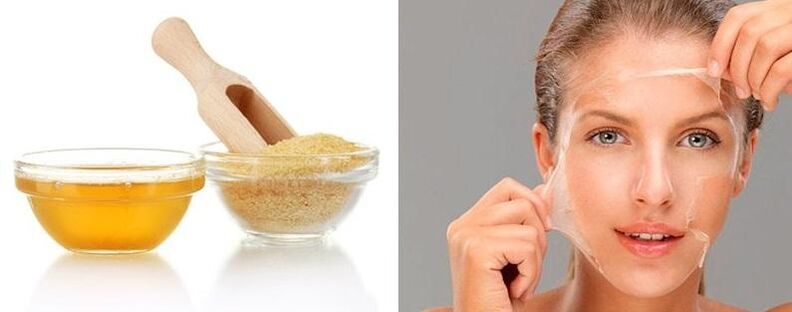 Želatínová maska ​​na vrásky